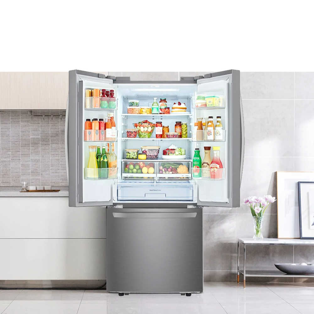 Refrigeradora French Door LG 22pᶟ LM22SGPK | Compresor Linear Inverter | Acero Brillante | Smart Diagnosis™ - Multimax